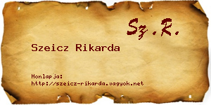 Szeicz Rikarda névjegykártya